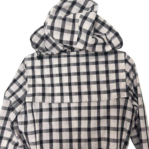 Jane Post Taffeta Buffalo Check Double Breasted Trench Rain Coat (XS) - Picture 11 of 14